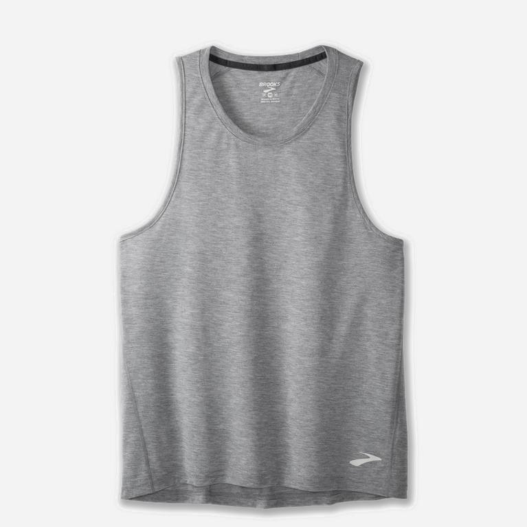 Brooks Distance Hombre Camiseta Sin Mangas - Grises (3497YOKCD)